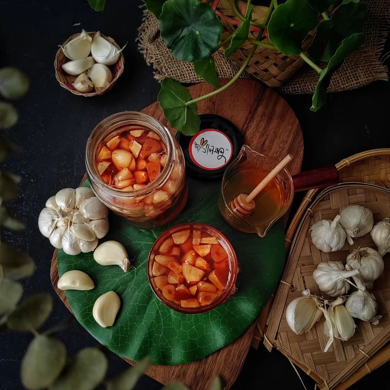 Garlic Honey গাঁজানো রসুন মধু 500gm - সরিষা, লিচু ও চাকের মধু দিয়ে বানানো - Image 3